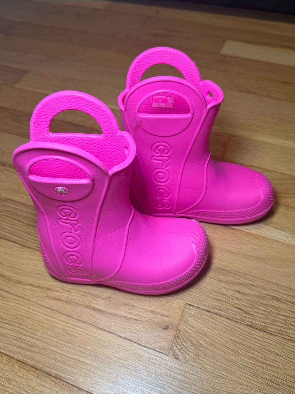 CROCS Kids Hot Pink Handle Rain & Snow Boots